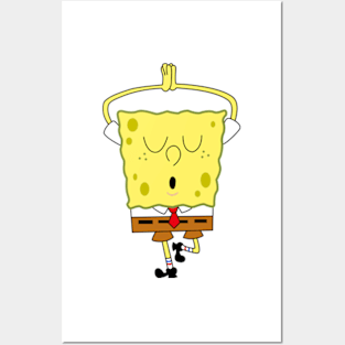 spongebob doing yoga Posters and Art